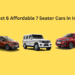 Best 6 Affordable 7 Seater Cars in India